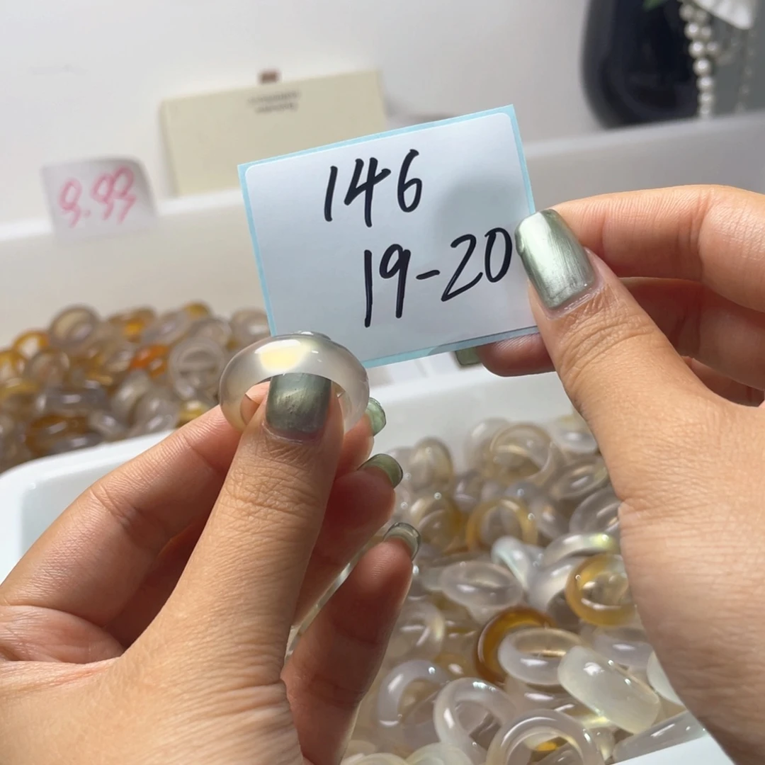 玛瑙/玉髓戒指合金146