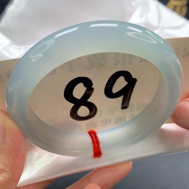 未镶嵌手镯翡翠正圈冰蓝胶