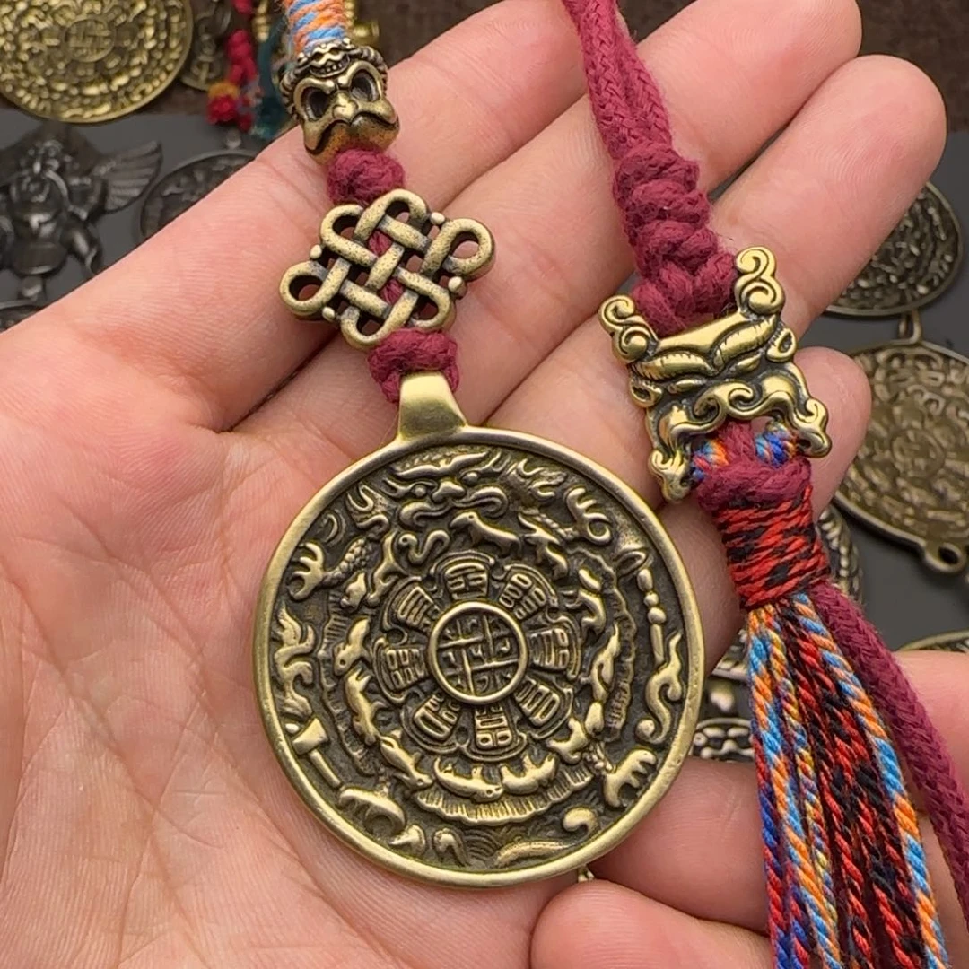 老铜九宫牌吊坠喜欢的来