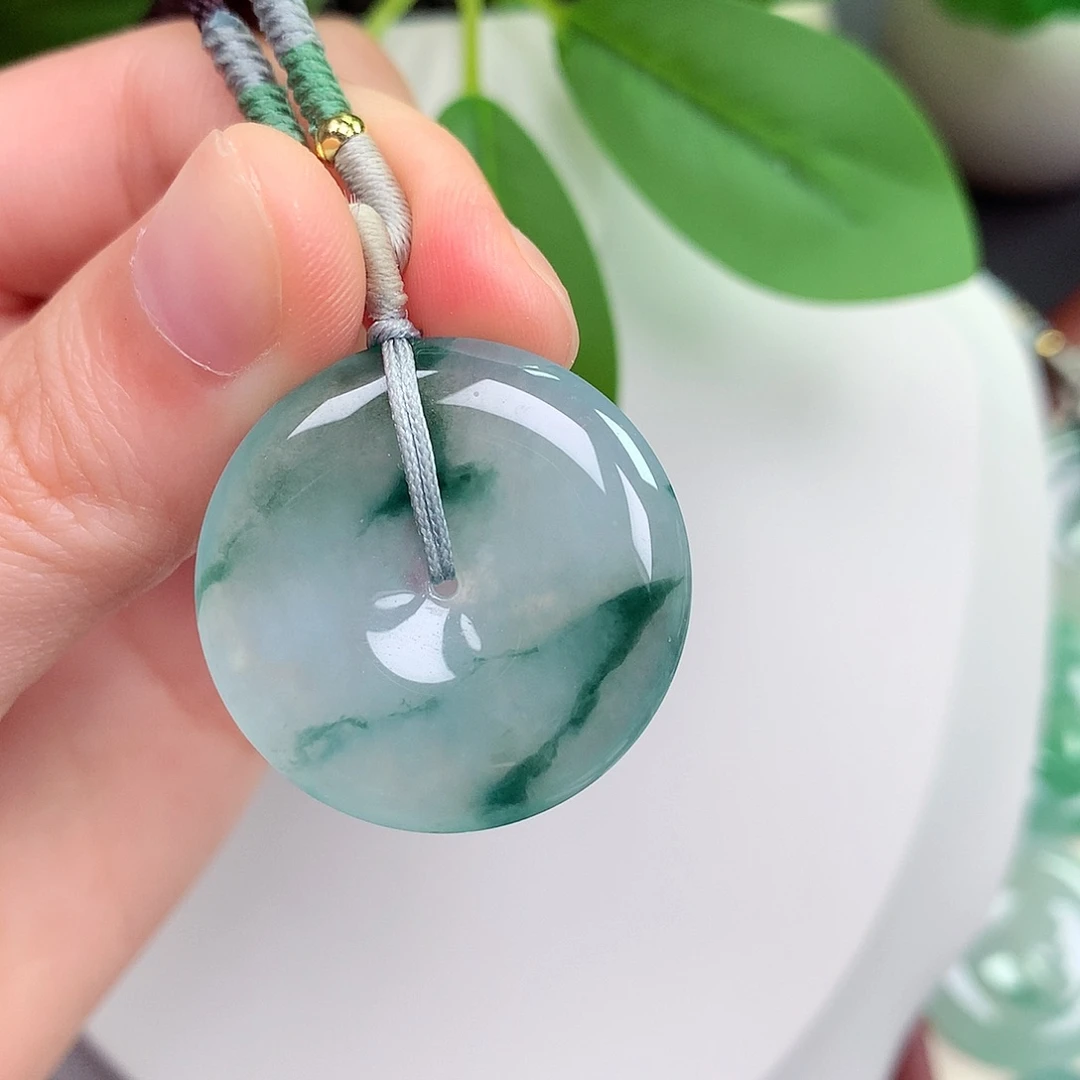 颈饰未镶嵌翡翠平安扣28.9-5.2mm