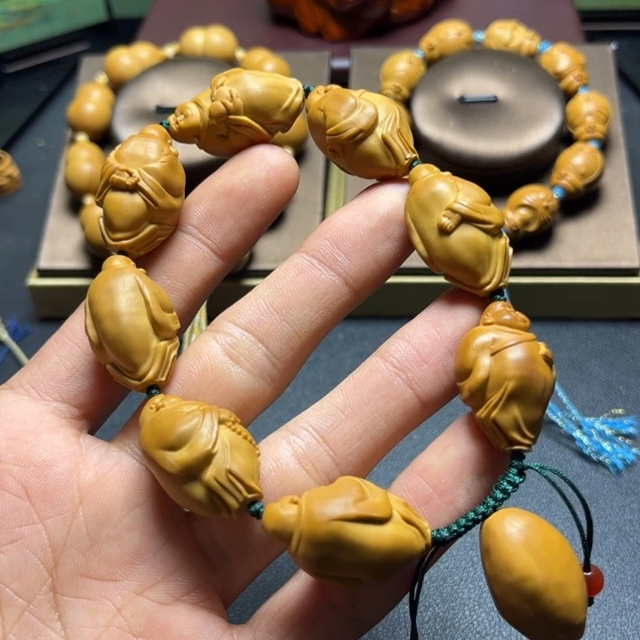 橄榄核手串/手链橄榄核雕八大弥勒