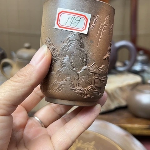 风***雨戬谷龙窑柴烧茶杯149