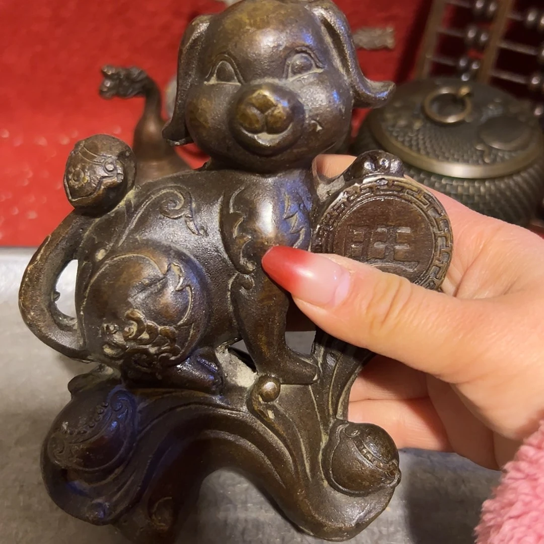 黄铜摆件，文房摆件