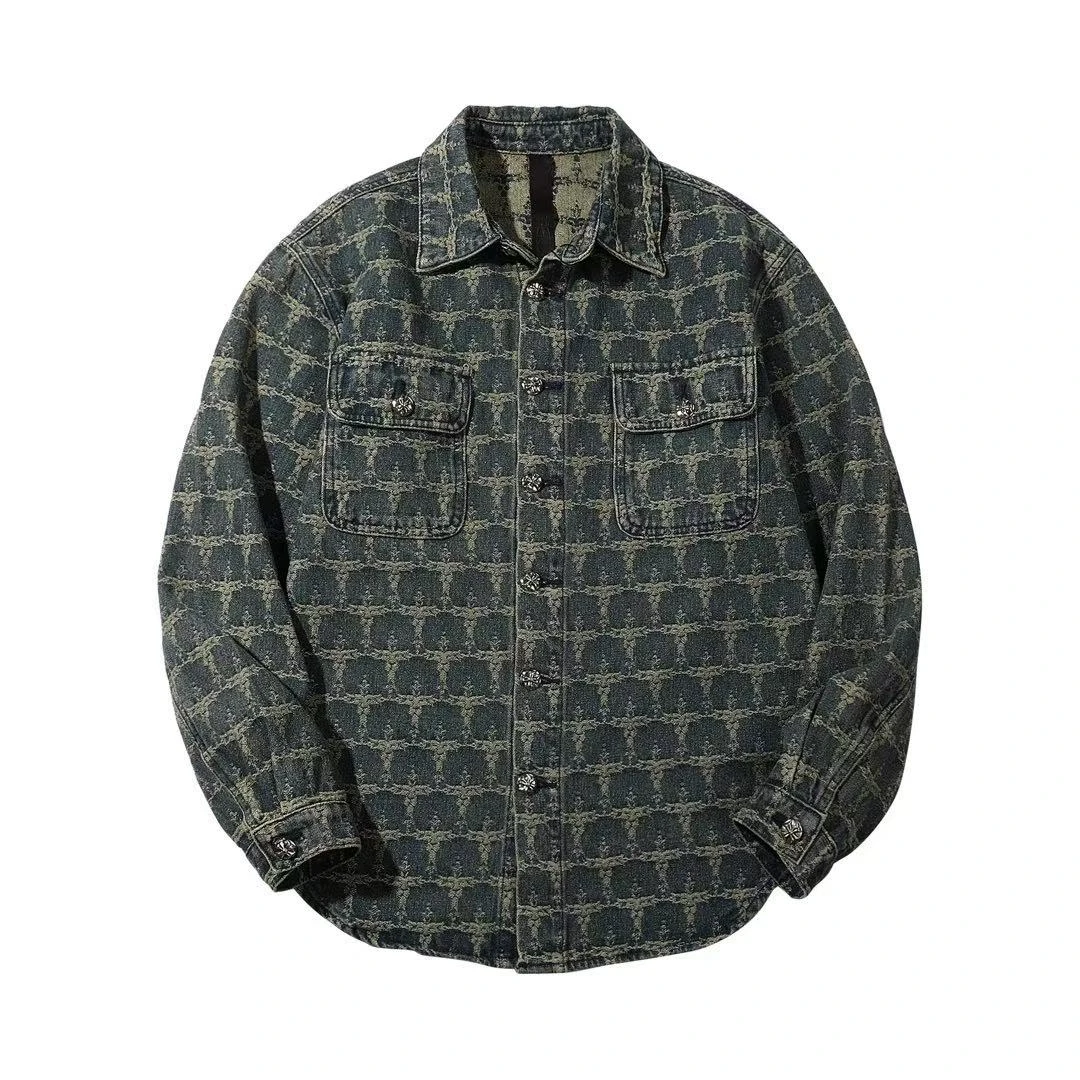 【6738】狮子头2024春秋潮流新款百搭衬衫外套（男女同款）