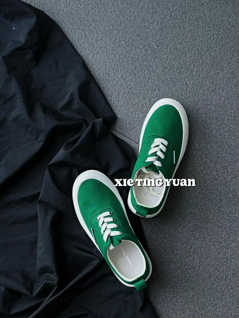 微瑕【不售后】厚底帆布休闲系带板鞋3301