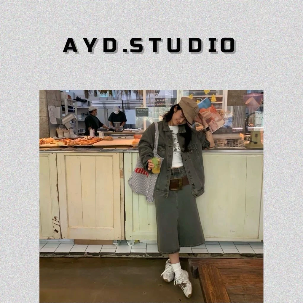 AYD.STUDIO简约设计师牛仔套装裙86563