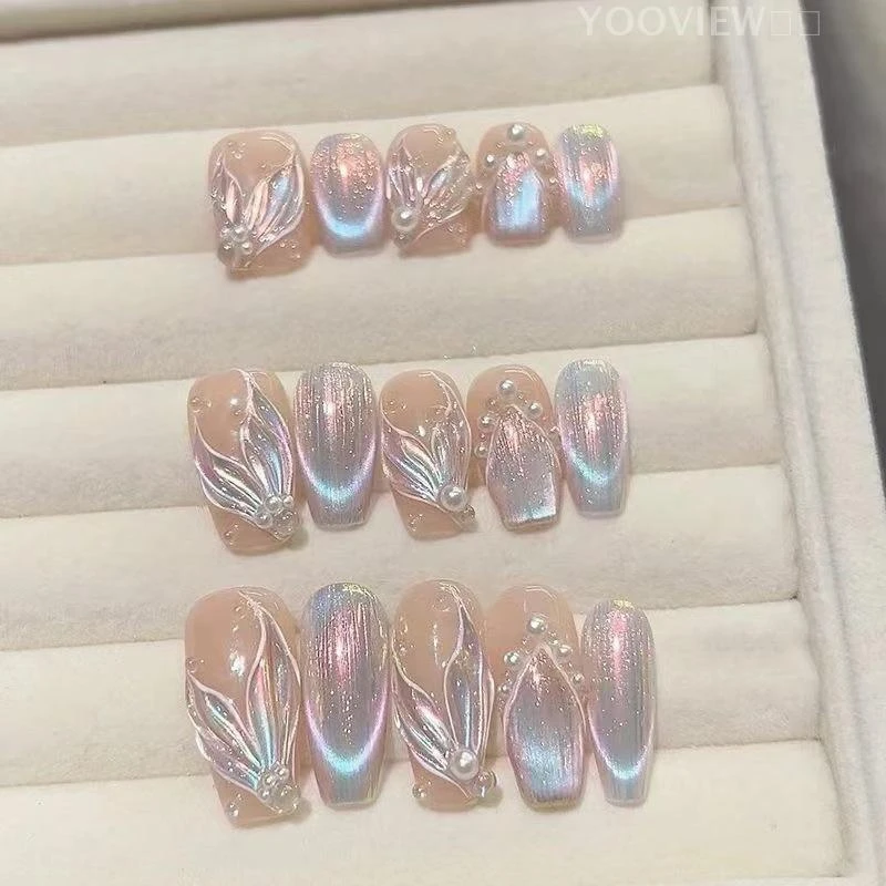 高级感穿戴甲片【梦幻人鱼】纯高质量穿戴甲片推荐202新款穿戴甲