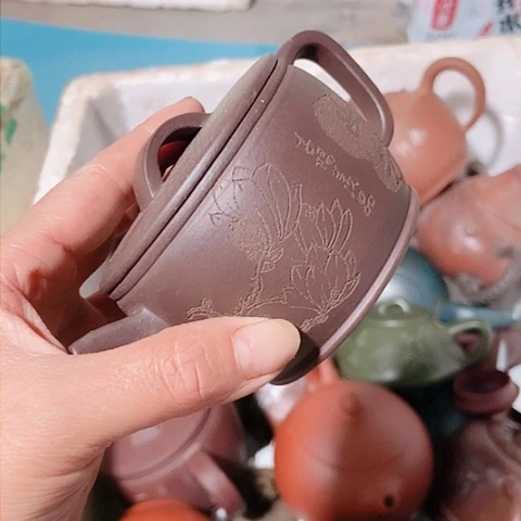 茶杯绿泥宜兴紫砂全手工制作全场放
