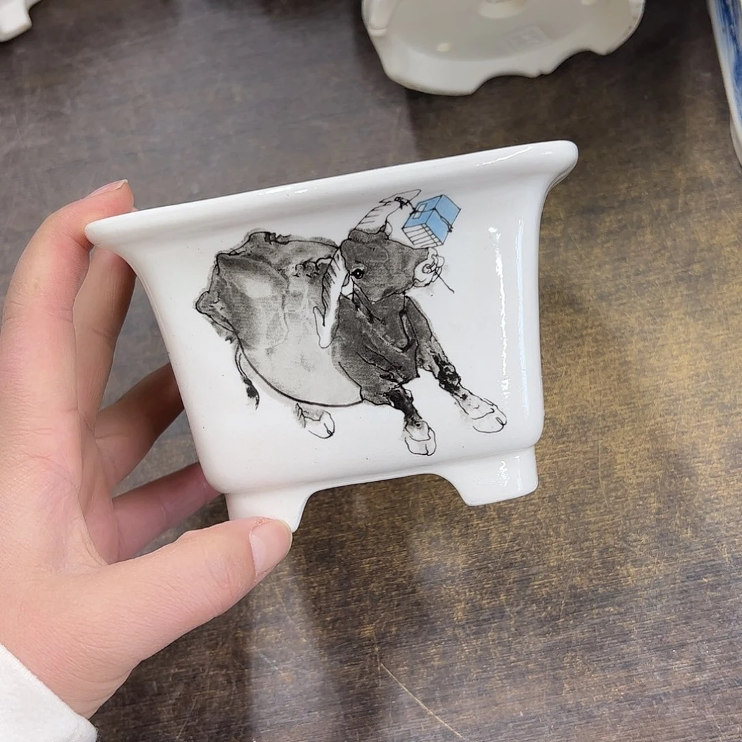 紫砂花盆157号瑕疵13/9cm