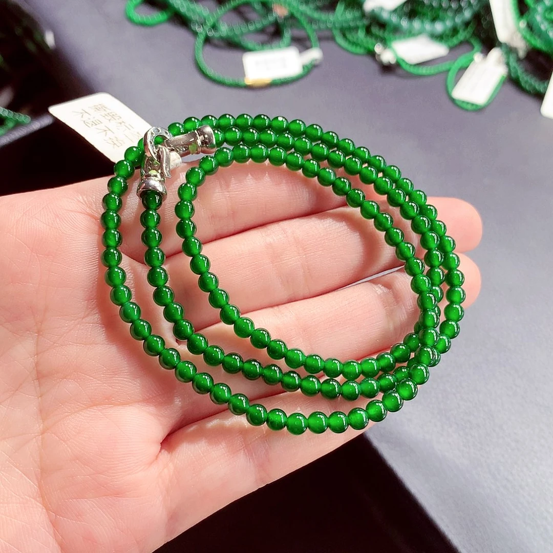 翡翠未镶嵌毛衣链