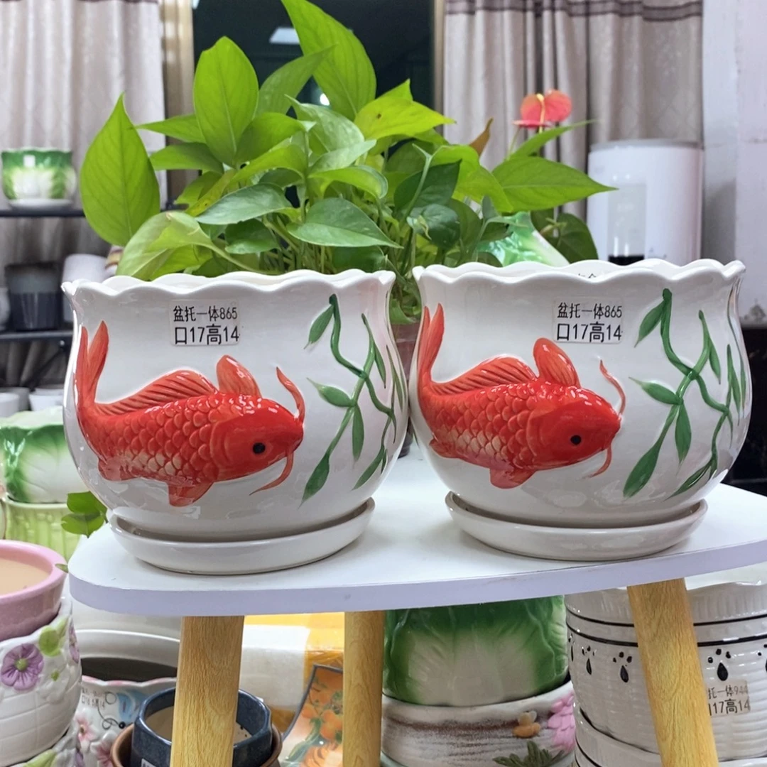 @夏西陶瓷花盆@@5865