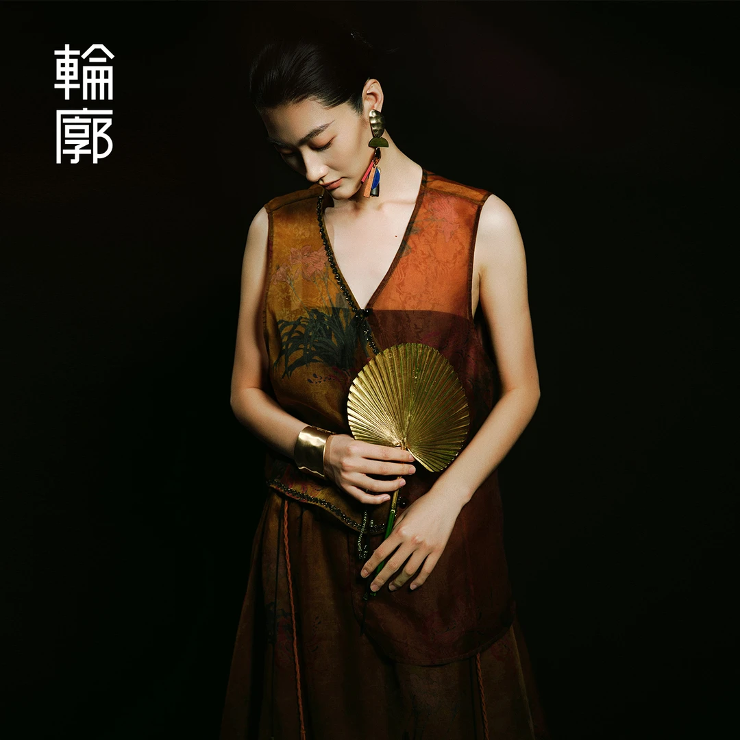 轮廓檀幽国风新中式马甲复古桑蚕丝宽松时尚洋气马夹薄款L251Y032