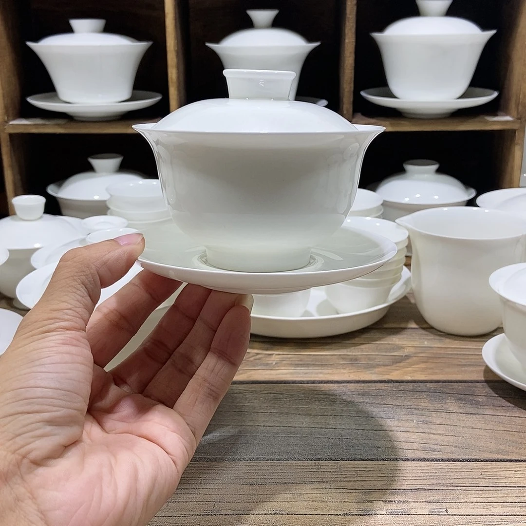 骨瓷大元宝盖碗盖下约200ml直播间福利价