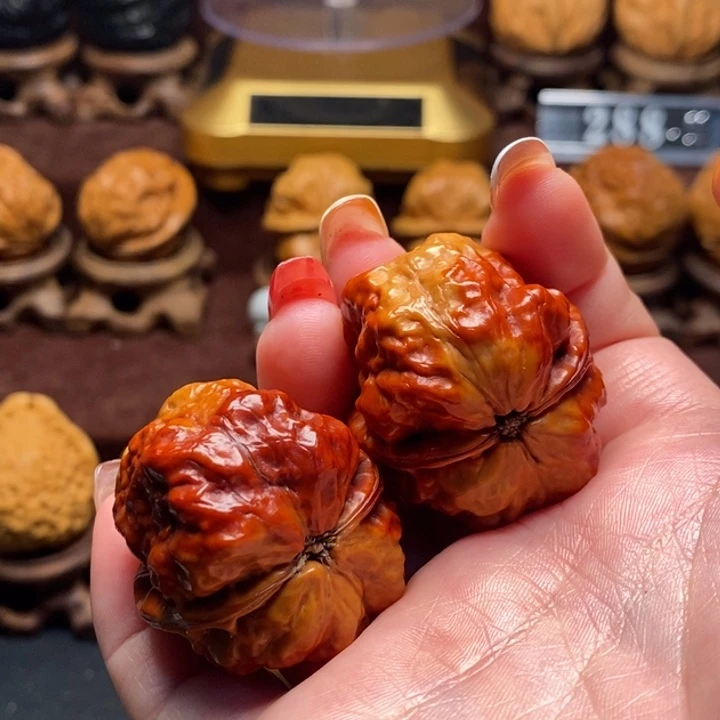 文玩核桃把件小*罗37七彩妖蟾