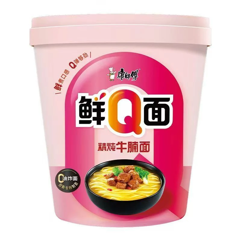 康师傅0油炸鲜Q肉末担担精炖牛腩桶面72g*6杯  到8月27日