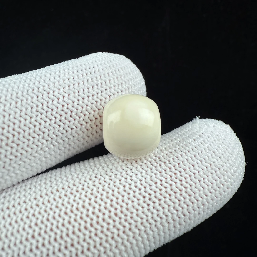 K3752天然猛犸 墩子桶珠12*10mm一物一图 支持鉴定 假一罚十