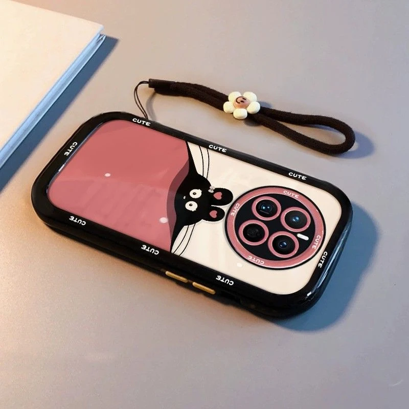 煤球适用华为mate80promax手机壳新款带挂绳HUAWEImate80耐脏