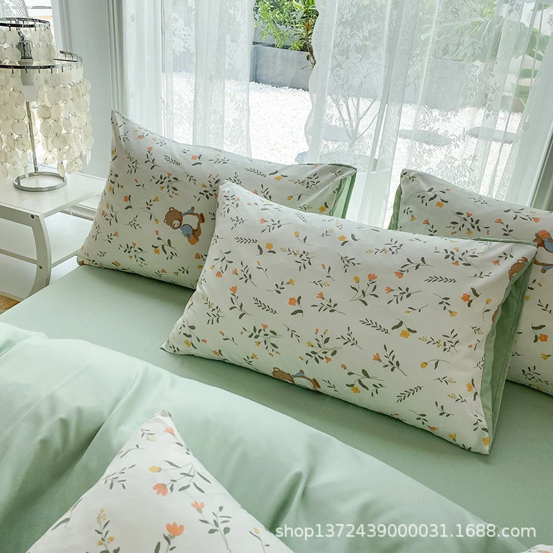 直播针织棉印花单枕厂家批碎花枕不含枕芯