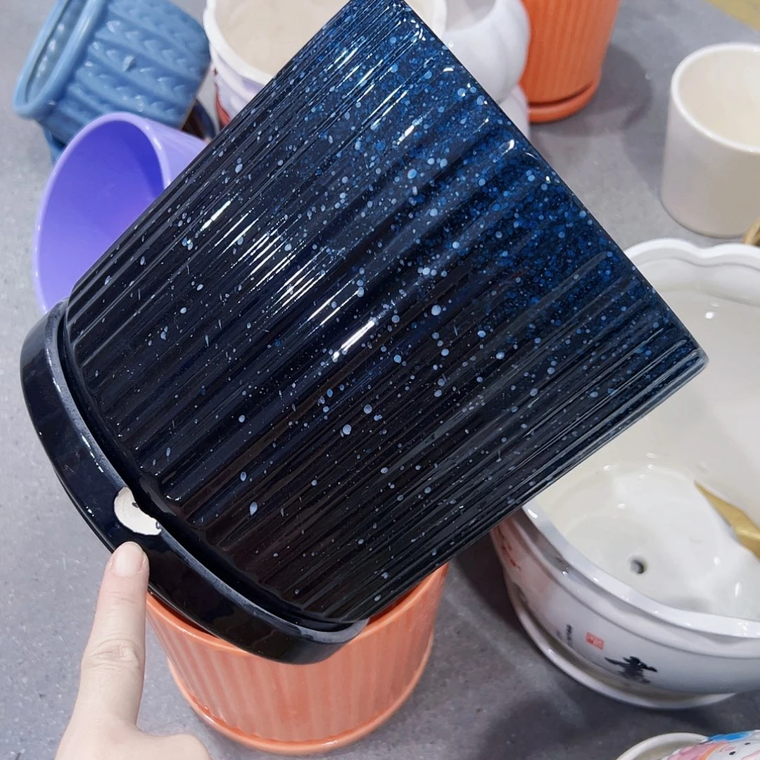 外贸尾单陶瓷花盆凑单10米包邮瑕疵