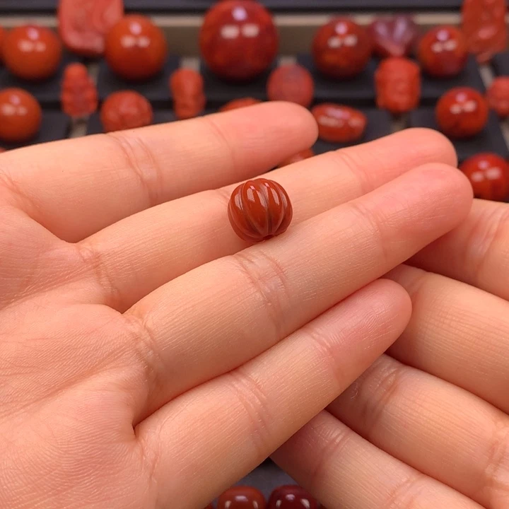 南红玛瑙未镶嵌瓜珠10MM+