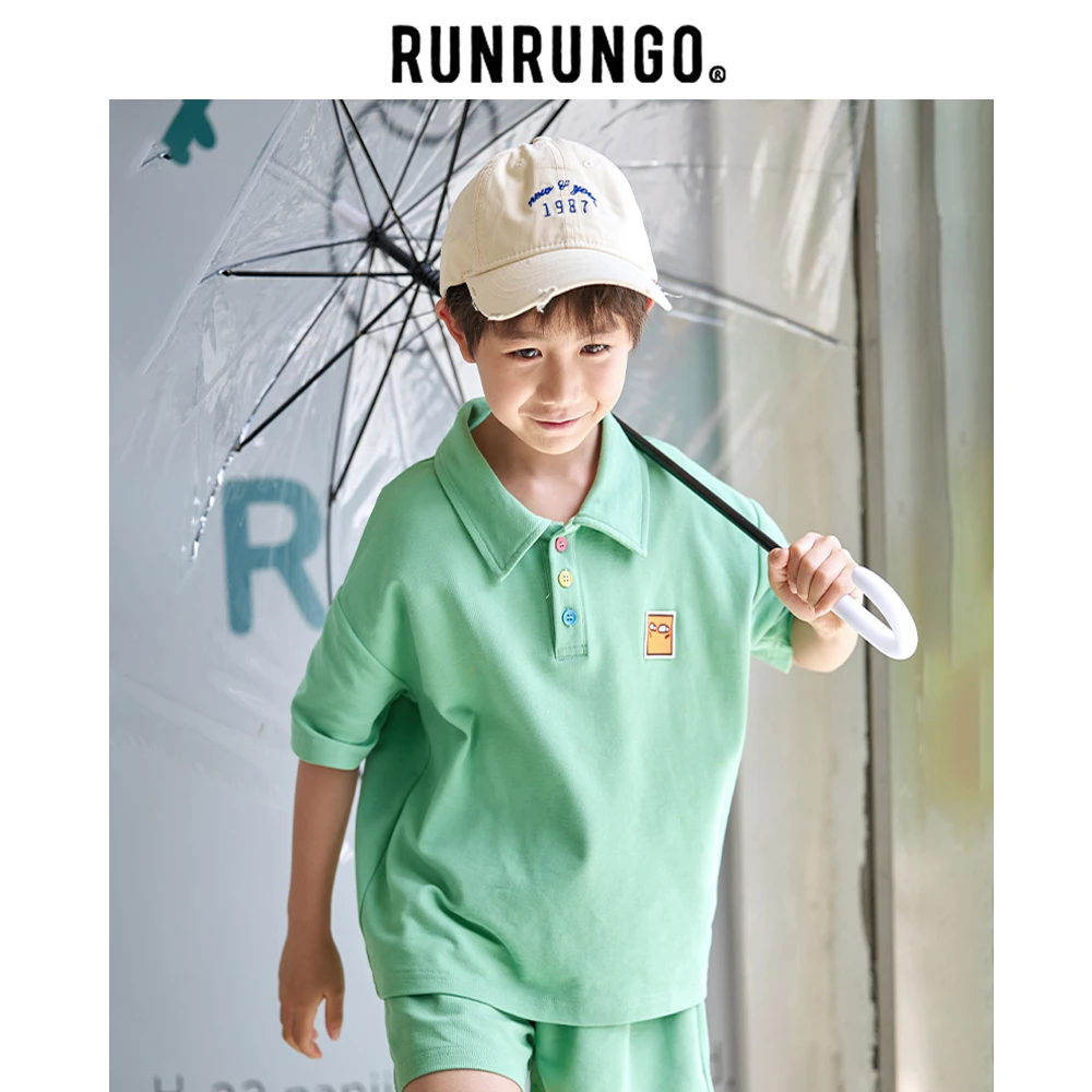 Runrungo【省妈套装】25夏「绵软透气」清爽排汗亲子套装服装森系翻领