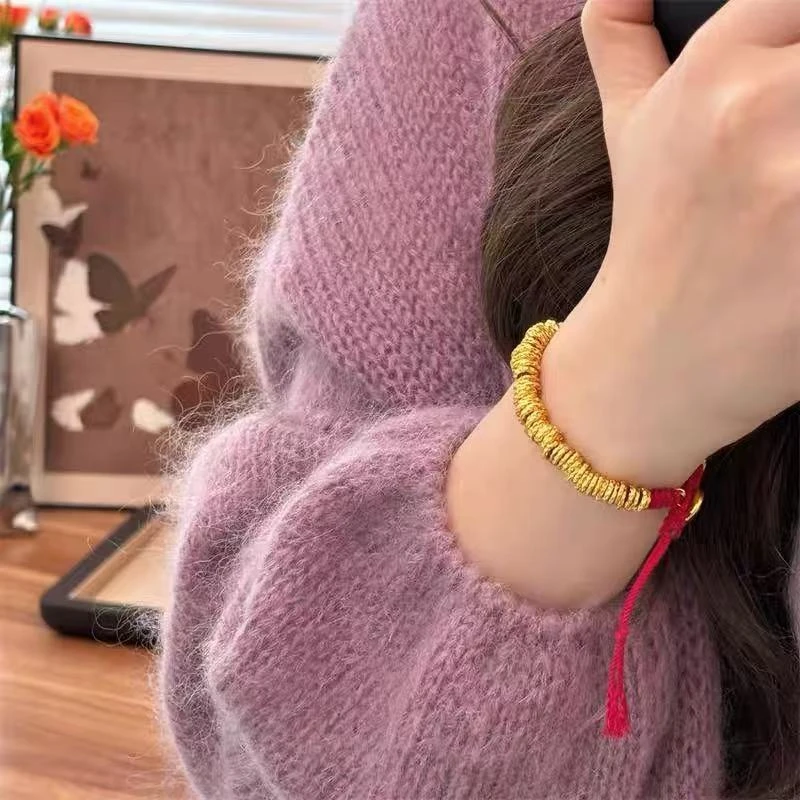 【高定】手链  红绳素盘缠手链B06