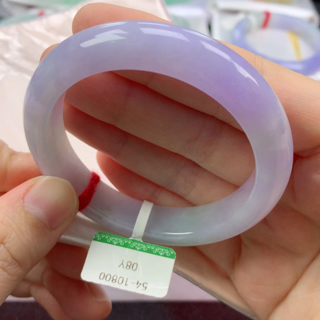 翡翠手镯未镶嵌缅甸天然翡翠手镯54圈口