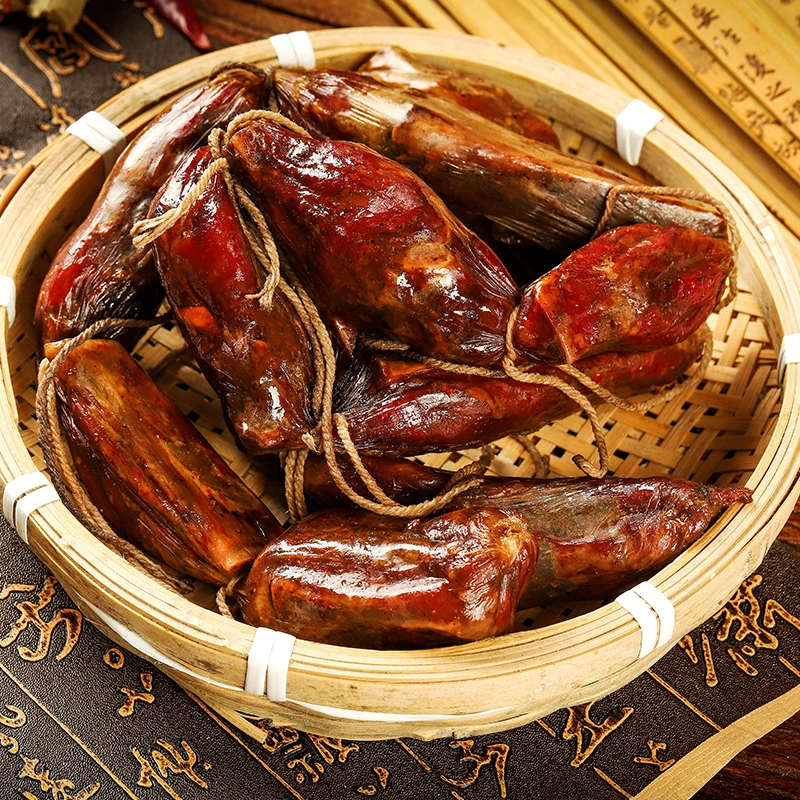 【排骨香肠】 柴火烟熏腊排骨香肠  买一送一