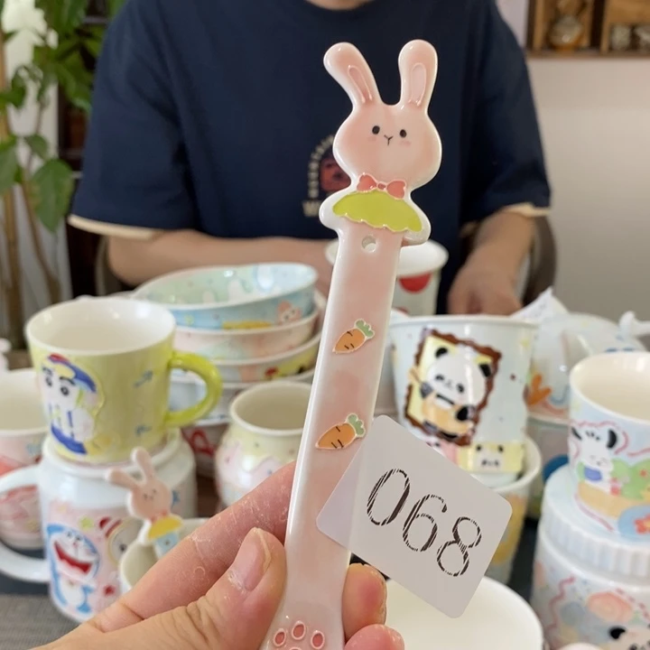 瓷片景德镇釉下彩手绘