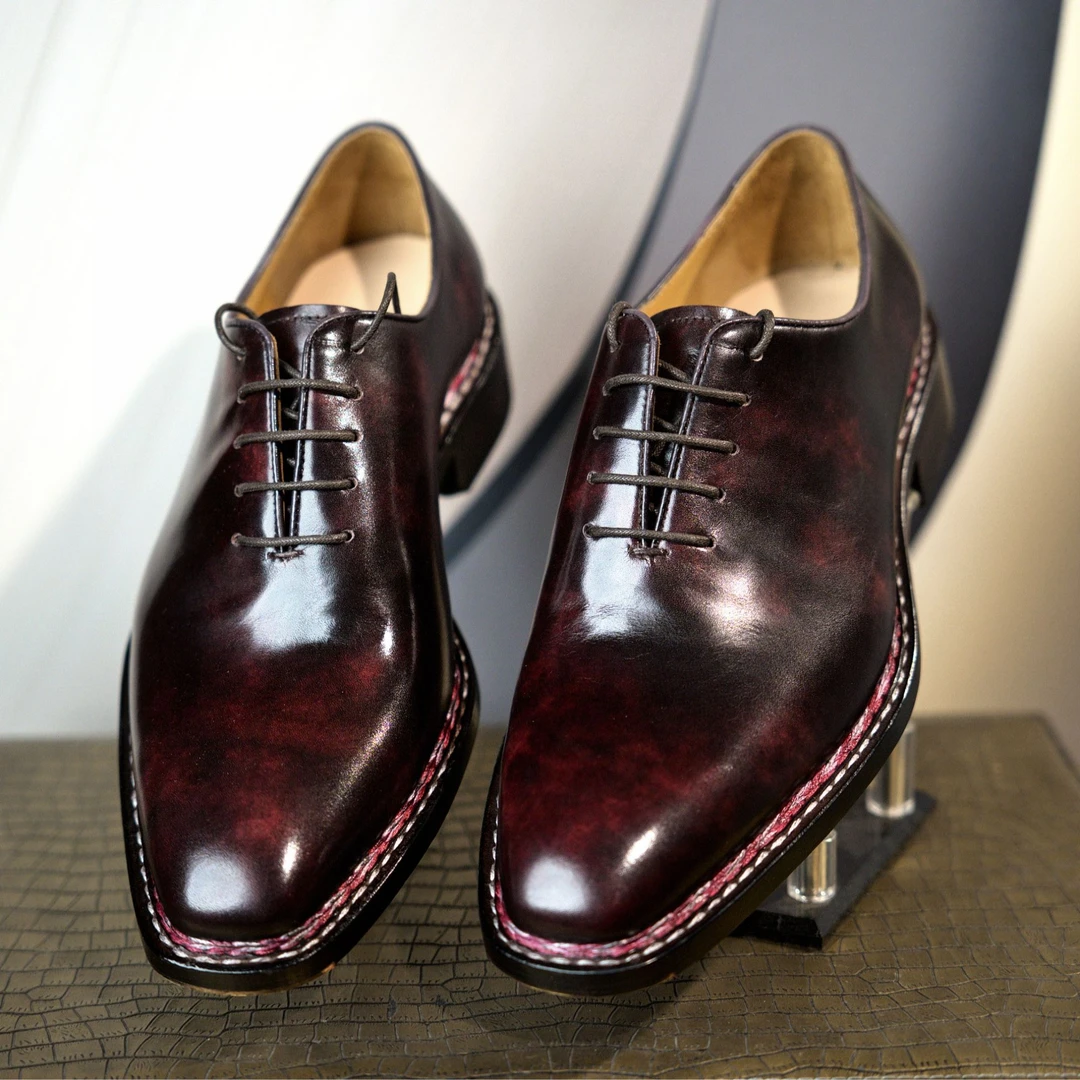 【诚可成】挪威缝小牛皮 男士高端正装商务皮鞋 博物馆小牛皮