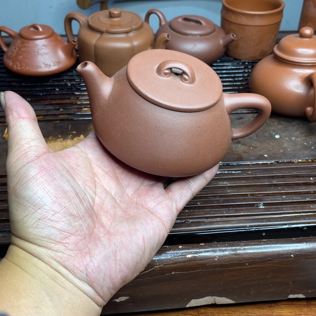紫砂茶杯原矿底槽青如意瓢