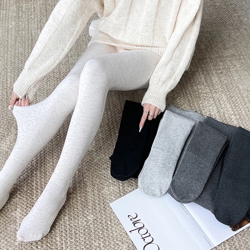 螺纹打底裤加厚加绒紧身外穿秋裤2024新款保暖秋冬连裤袜打底女裤