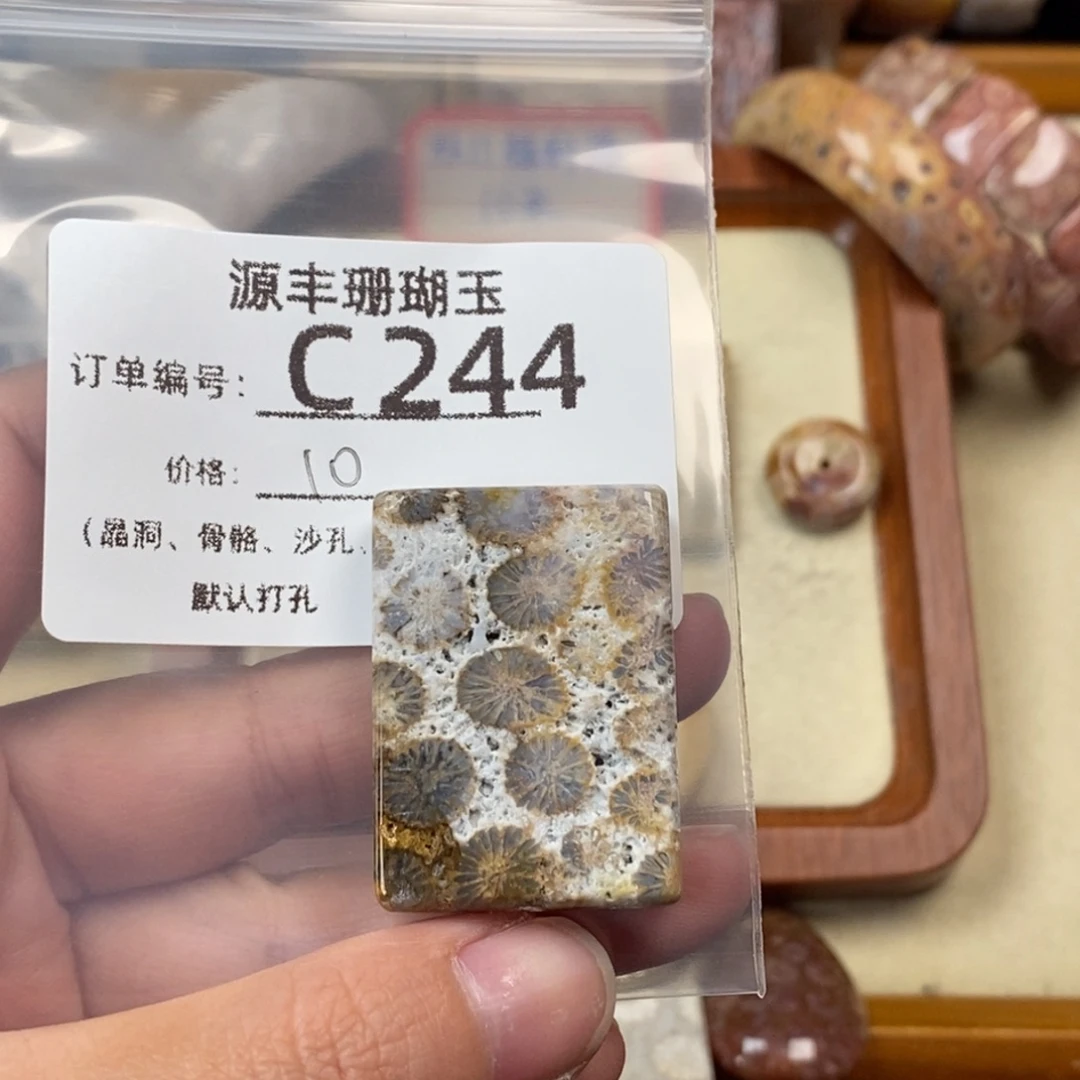 澍***木硅化玉未镶嵌颈饰