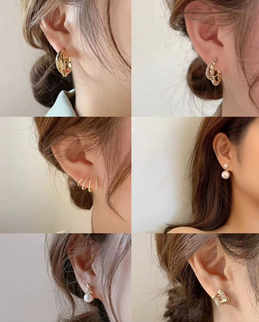 铜合金锆石耳饰 【个人单】时尚轻奢饰品耳饰项链手链戒指混拆气质