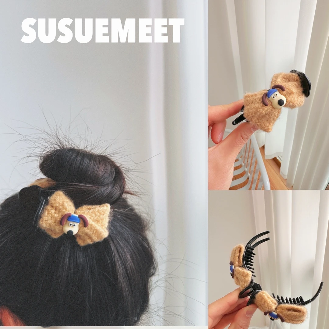 掌门修勾文艺丸子抓马尾抓 春款卡通可爱发饰发夹夹子头饰小发抓