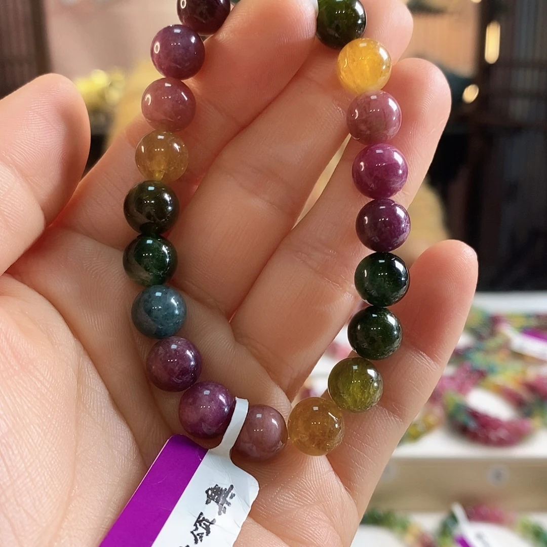 手链碧玺未镶嵌G2413素圈颜色微差