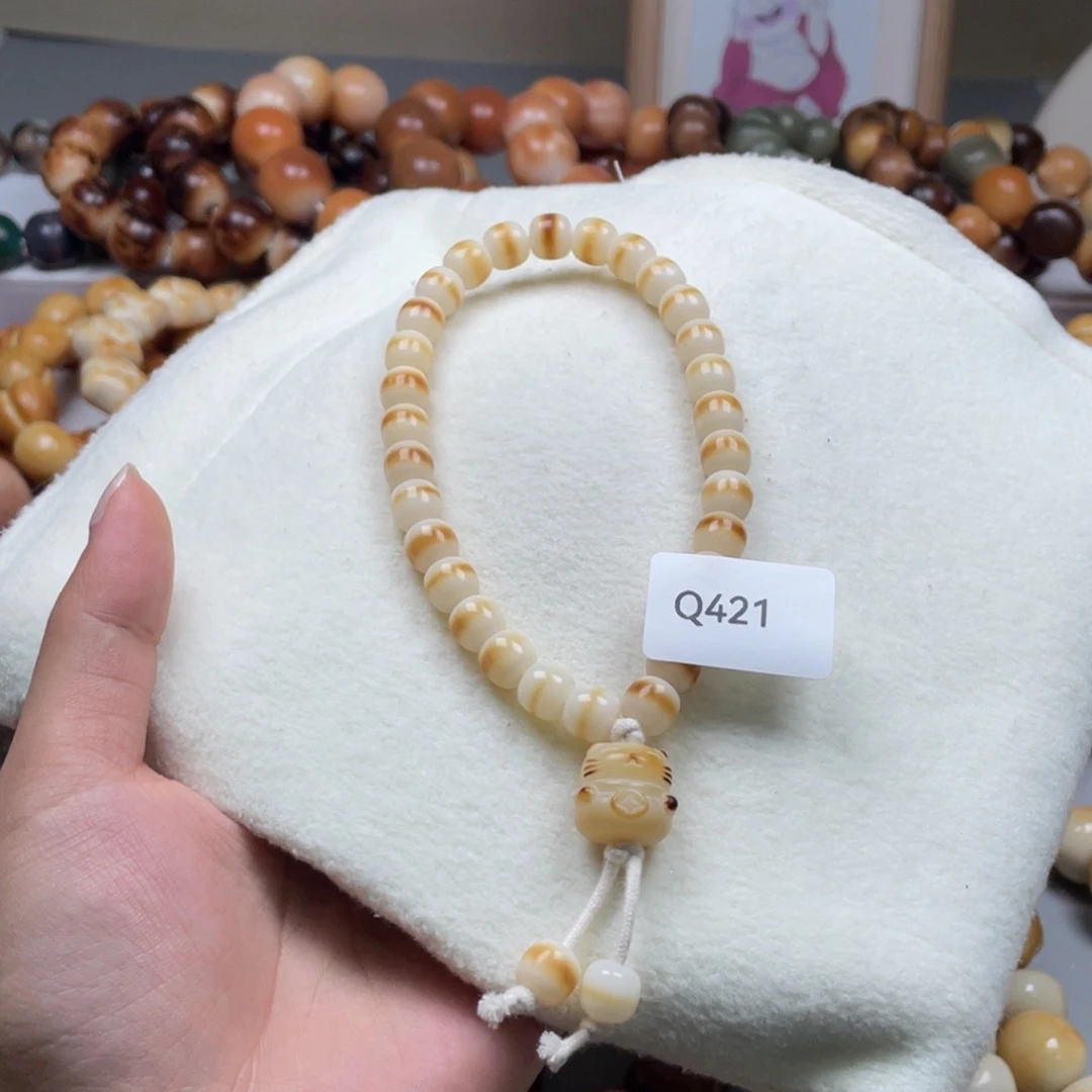 吊坠菩提根/象牙果Q421桶珠手持9mm一串通货