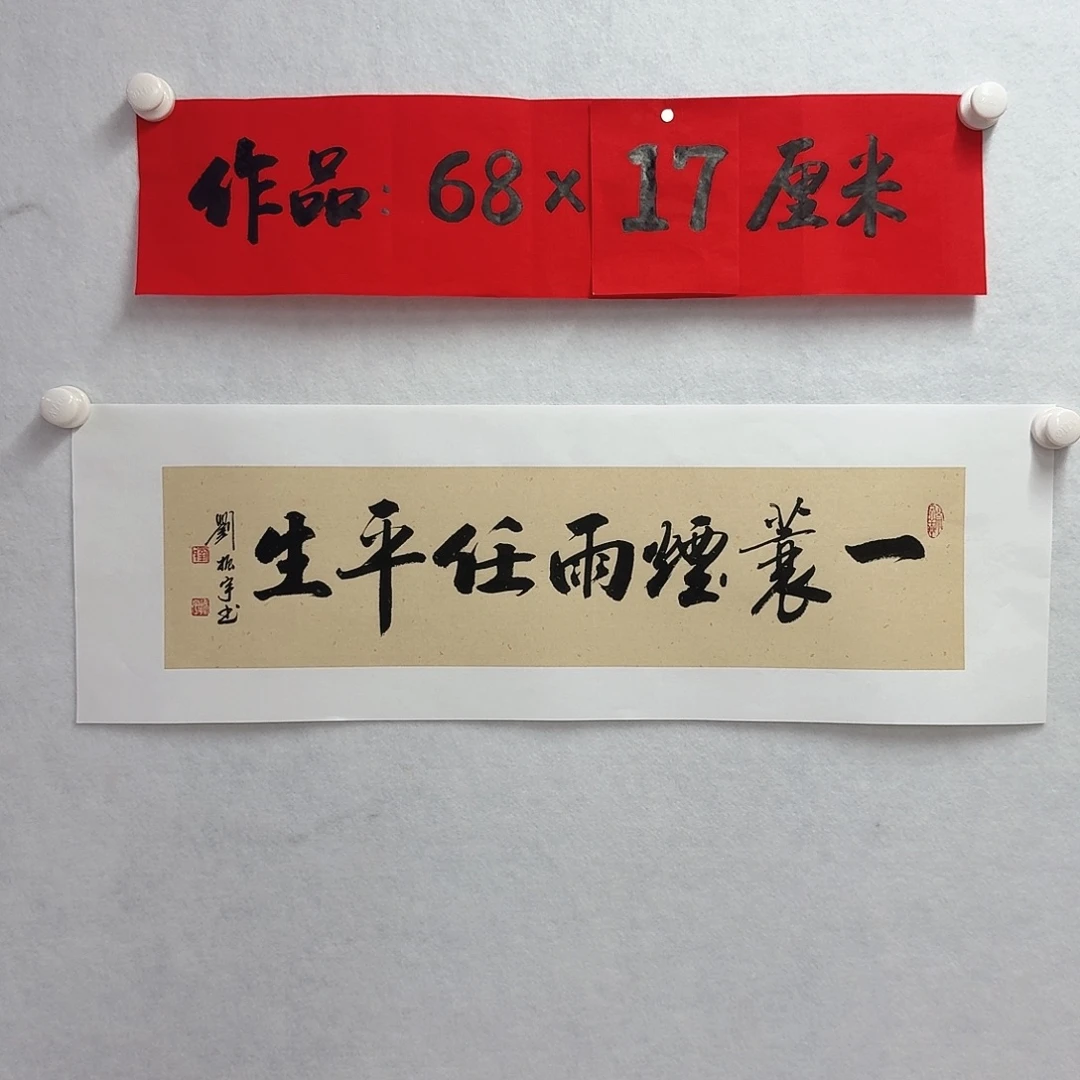 书法一蓑烟雨任平生