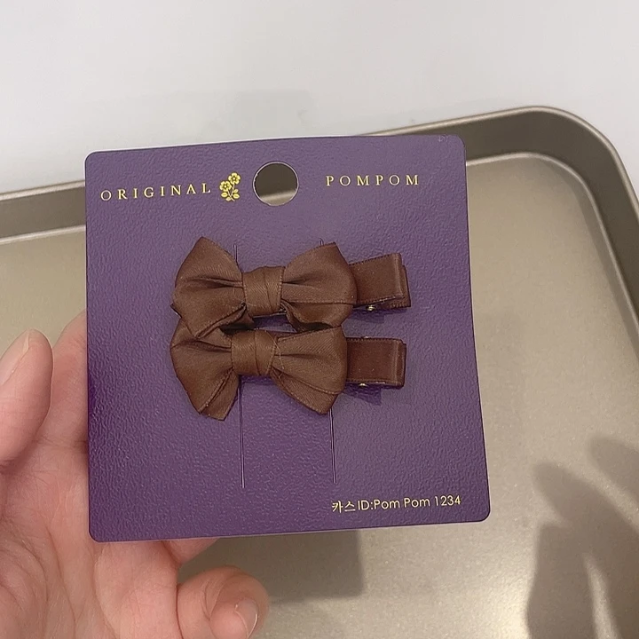 铁合金棕色蝴蝶结鸭嘴夹