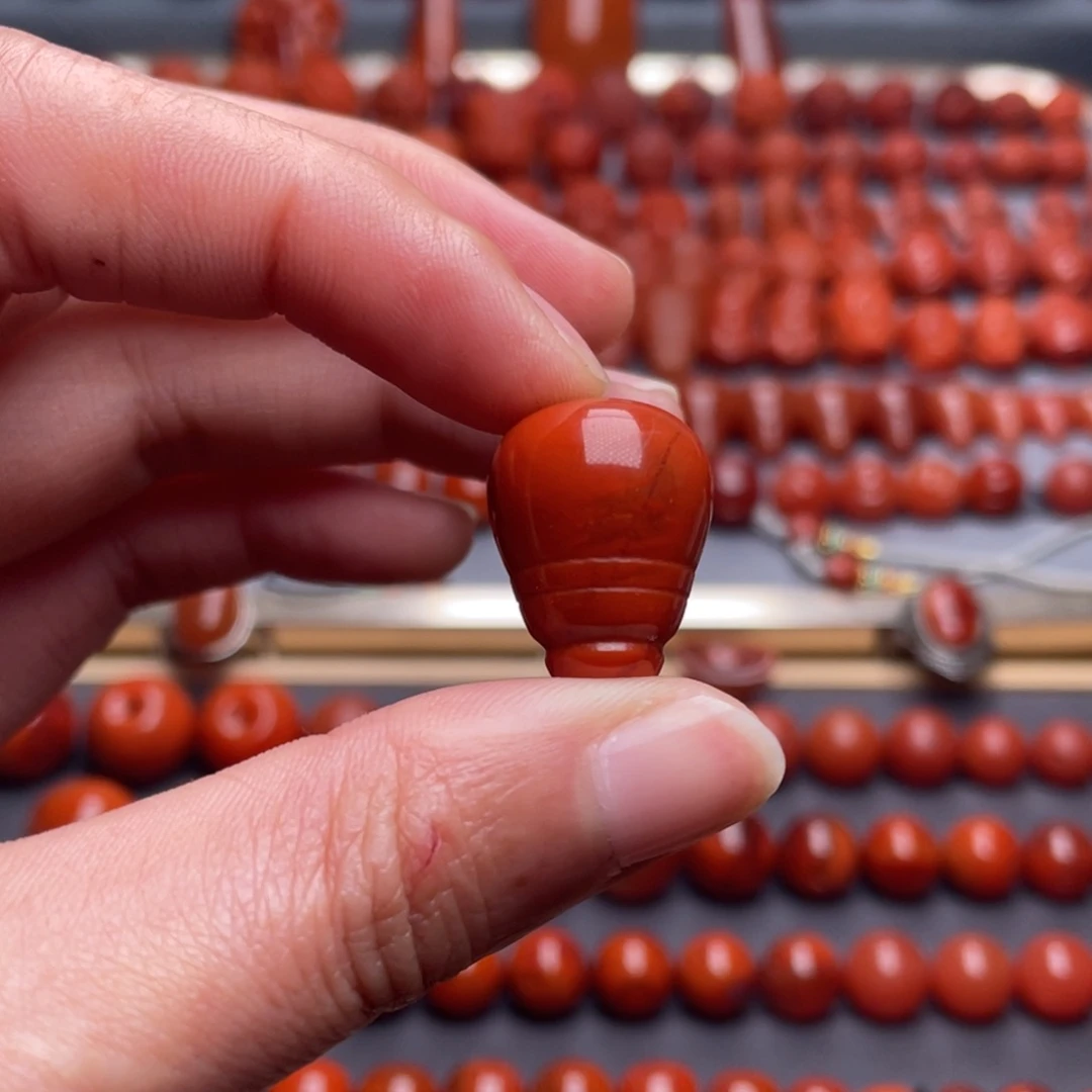 南红玛瑙未镶嵌其他W15瓦西柿子红满肉奶嘴三通