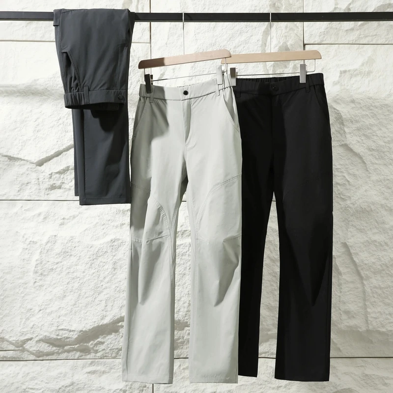 新款户外运动登山徒步软壳裤男女同款透气防水轻薄防风宽松休闲裤