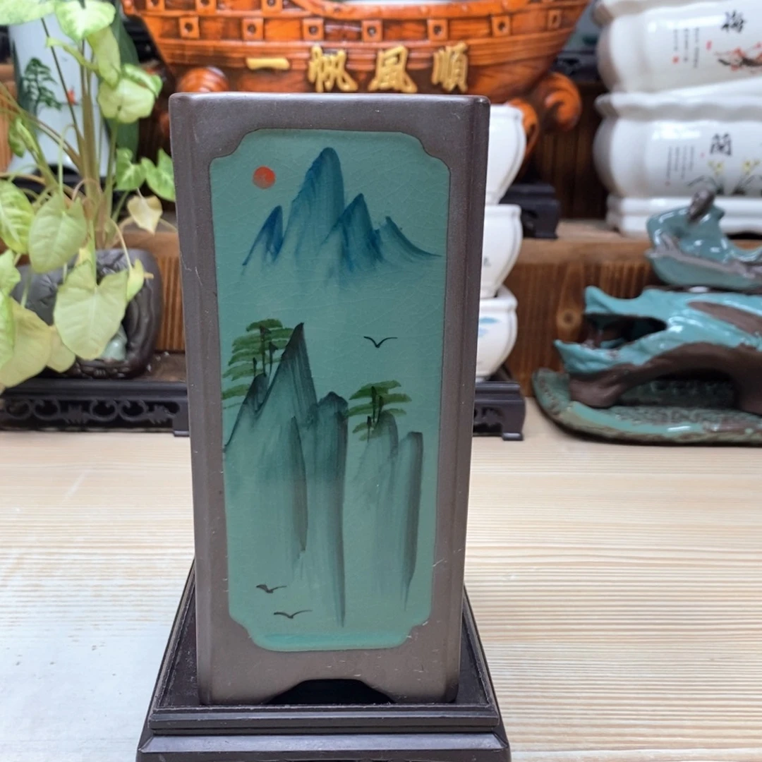 紫砂花盆陶瓷艺术花盆陶瓷