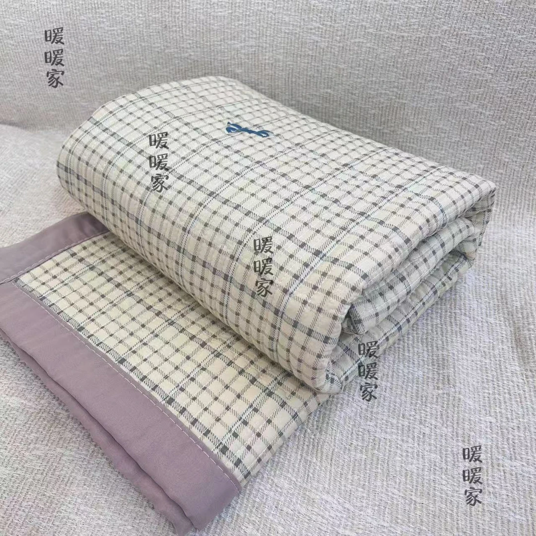 （蓝结格调）90*220简约舒适柔软亲肤四季通用多功能床上用品