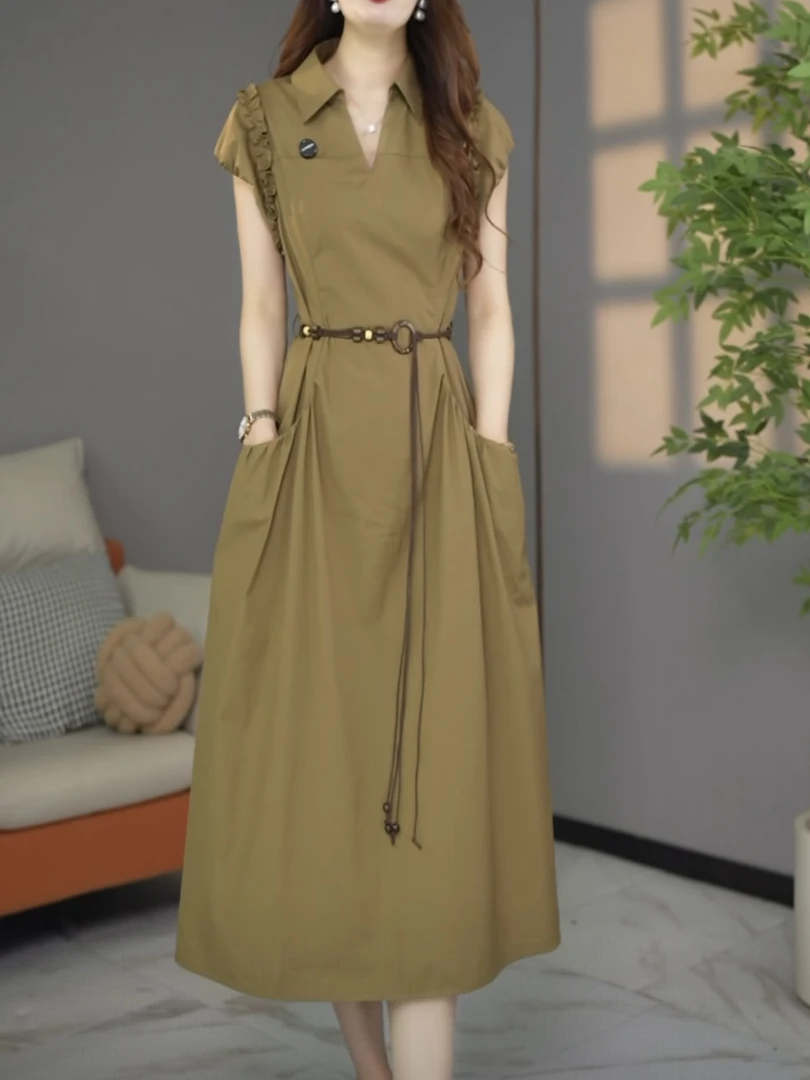 【连衣裙】2025夏季新款设计师高货欧版宽松洋气高级感连衣裙