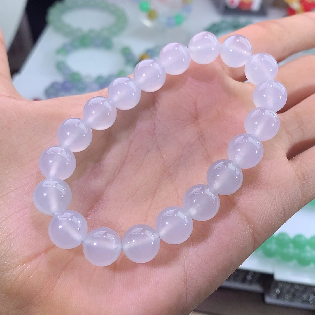 未镶嵌手链翡翠冰种白月光手串