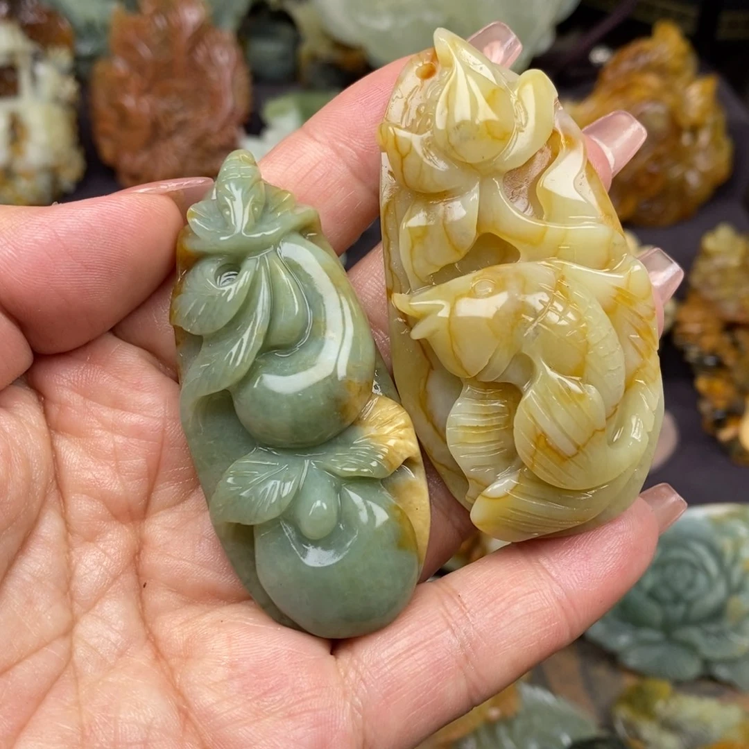 蛇纹石玉未镶嵌吊坠(不含链)