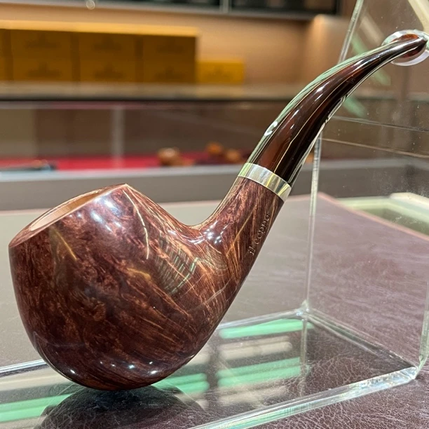 意大利齐博深色自由式石楠木烟斗（内径20.8斗深43长149.7）