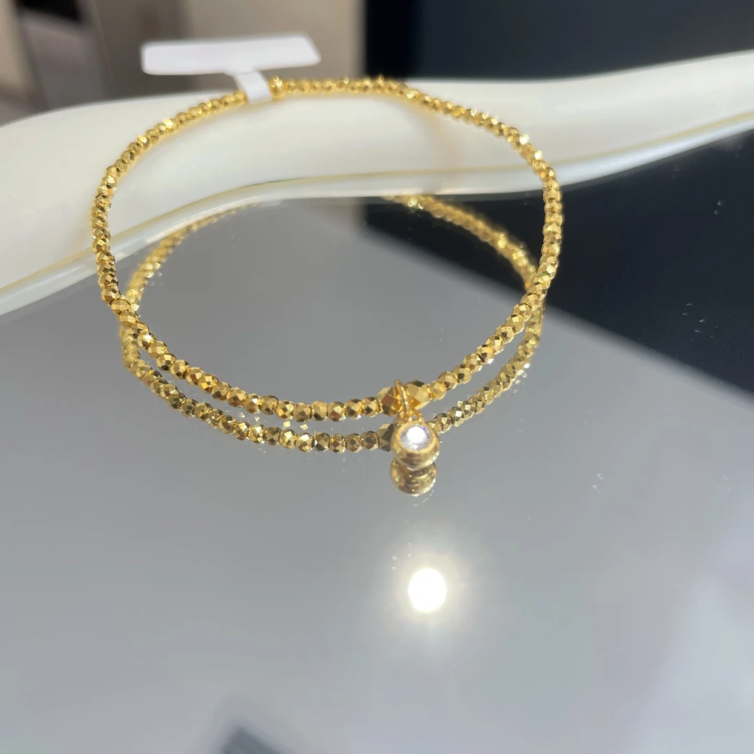 【不支持无理由退】5G纯黄金足金999首饰蹦迪手链泡泡拍一发一