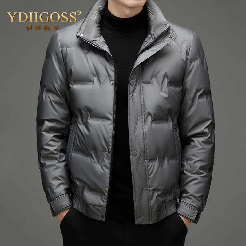 YDIIGOSS轻薄立领羽绒服男士秋冬季休闲白鸭绒羽绒棉服保暖羽绒衣