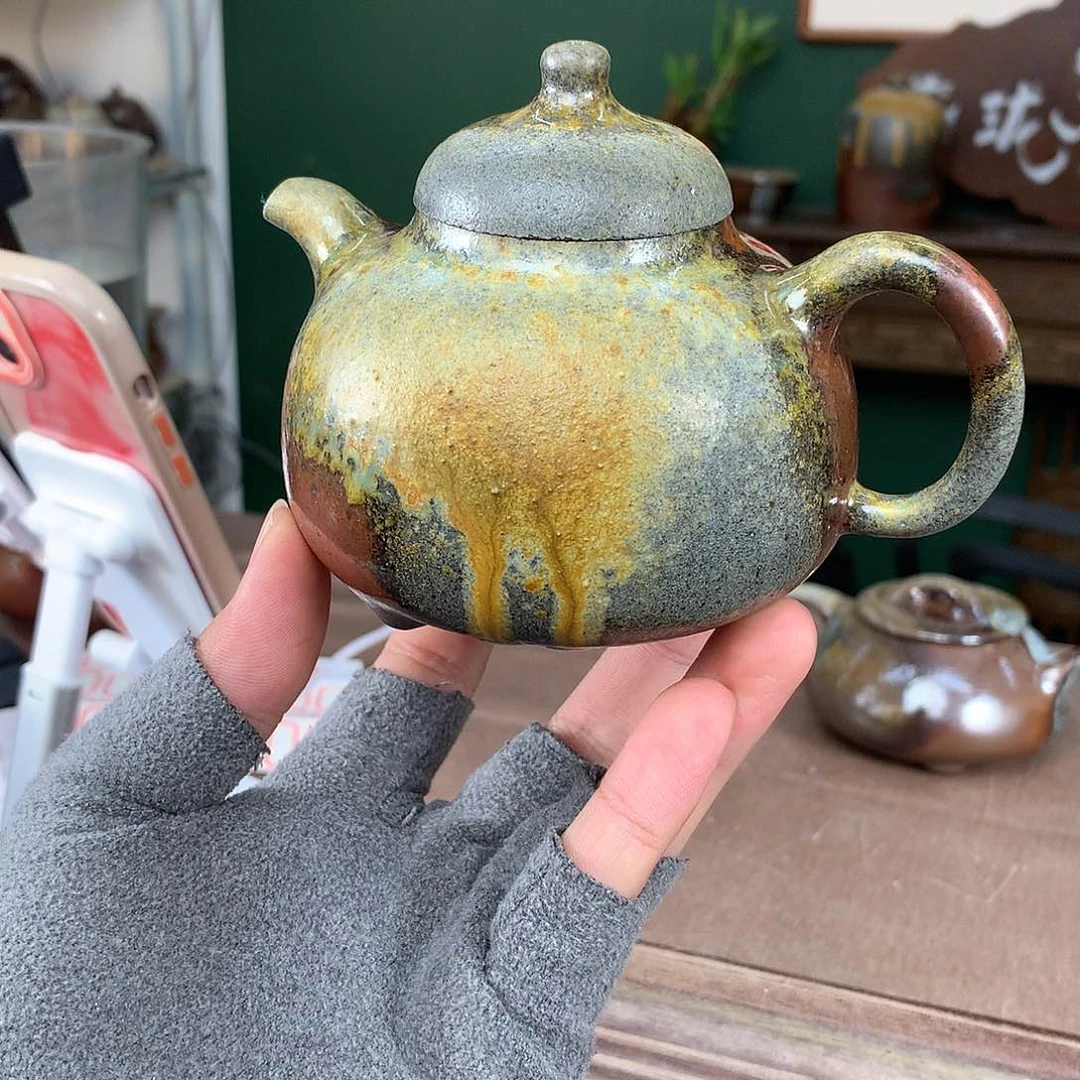 紫砂柴烧纯自然柴烧